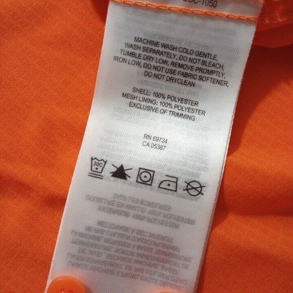 Columbia Men's Large Shirt Orange Auburn‎ Tigers Omni-Shade Button Up - Picture 10 of 10